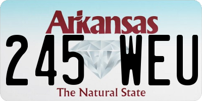 AR license plate 245WEU