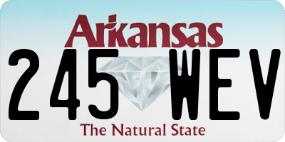 AR license plate 245WEV