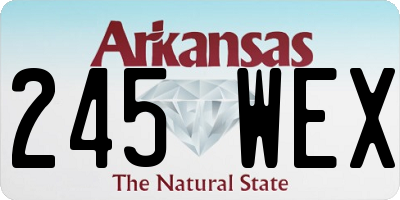 AR license plate 245WEX