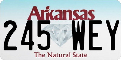 AR license plate 245WEY