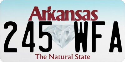 AR license plate 245WFA