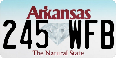 AR license plate 245WFB
