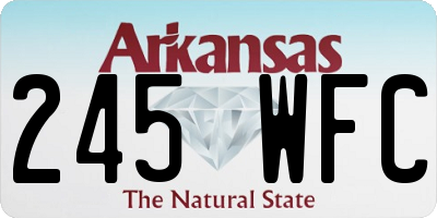 AR license plate 245WFC