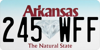 AR license plate 245WFF