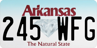 AR license plate 245WFG