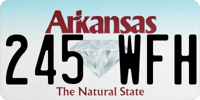 AR license plate 245WFH