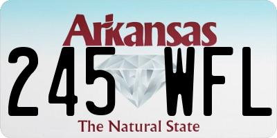 AR license plate 245WFL
