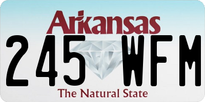 AR license plate 245WFM