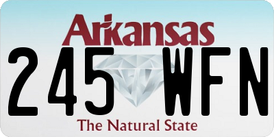 AR license plate 245WFN