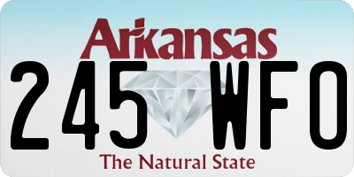 AR license plate 245WFO