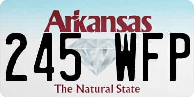 AR license plate 245WFP