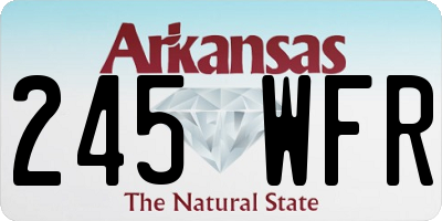 AR license plate 245WFR