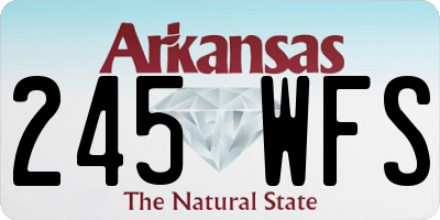 AR license plate 245WFS