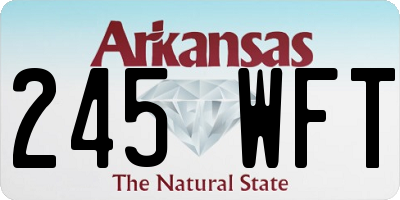 AR license plate 245WFT