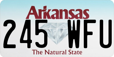 AR license plate 245WFU