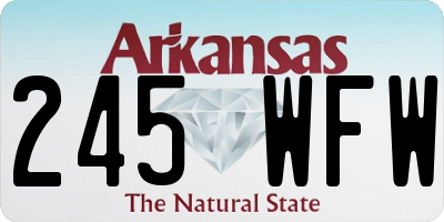 AR license plate 245WFW