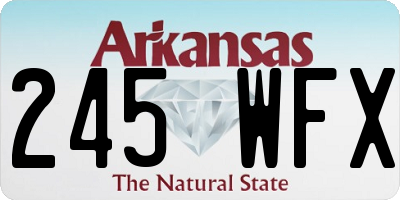AR license plate 245WFX