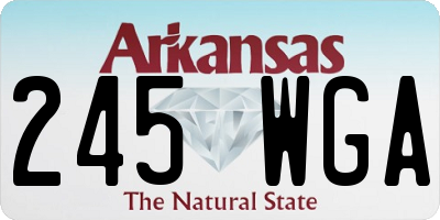 AR license plate 245WGA