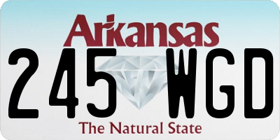 AR license plate 245WGD