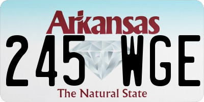 AR license plate 245WGE