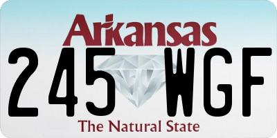 AR license plate 245WGF