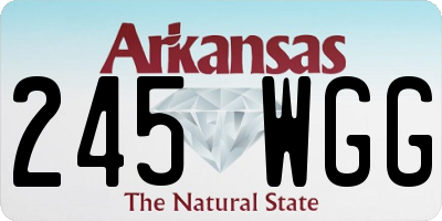 AR license plate 245WGG