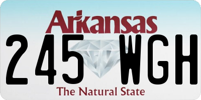 AR license plate 245WGH