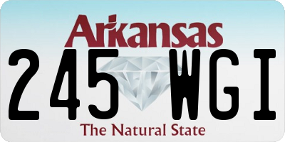 AR license plate 245WGI