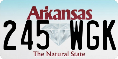 AR license plate 245WGK