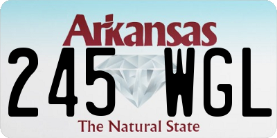 AR license plate 245WGL