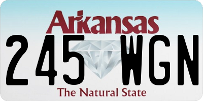 AR license plate 245WGN