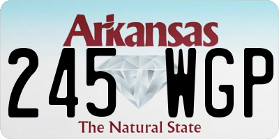 AR license plate 245WGP