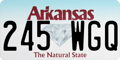 AR license plate 245WGQ