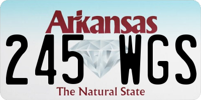 AR license plate 245WGS