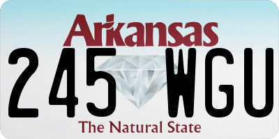 AR license plate 245WGU