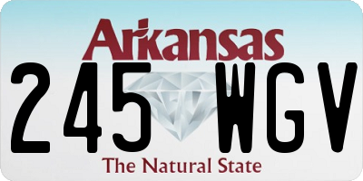 AR license plate 245WGV