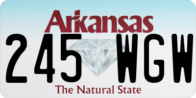 AR license plate 245WGW