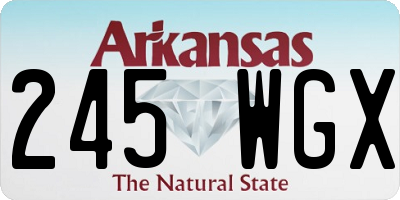AR license plate 245WGX