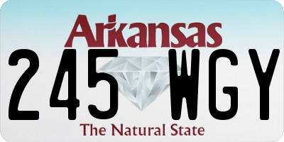 AR license plate 245WGY