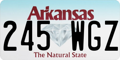 AR license plate 245WGZ