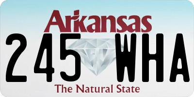 AR license plate 245WHA