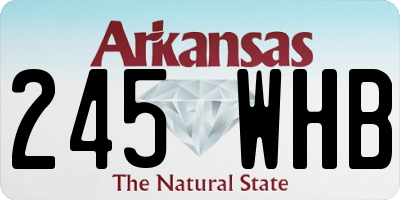 AR license plate 245WHB