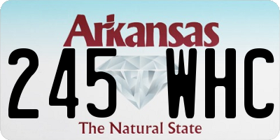 AR license plate 245WHC