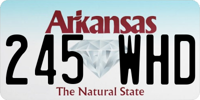 AR license plate 245WHD