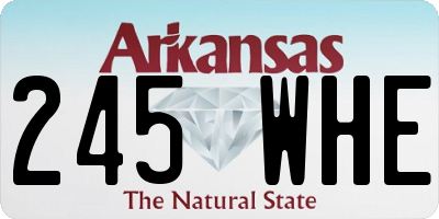 AR license plate 245WHE