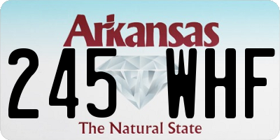 AR license plate 245WHF