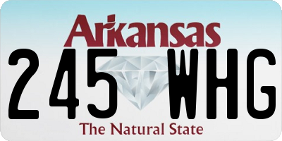 AR license plate 245WHG