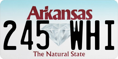AR license plate 245WHI