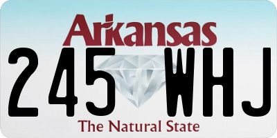AR license plate 245WHJ