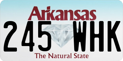 AR license plate 245WHK